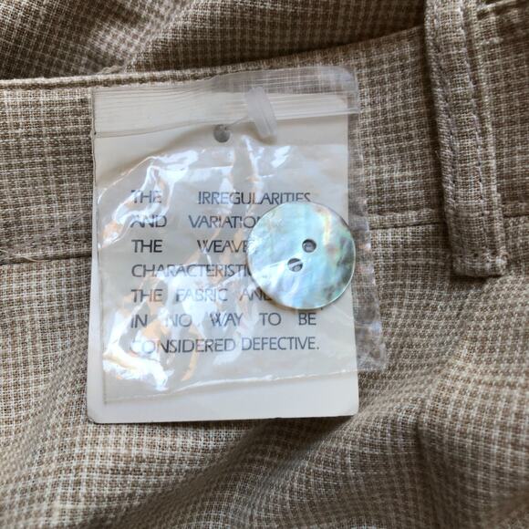 F.L. Malik Beige High Waisted Linen Rayon Tapered Pants Womens Size 12 NWT - Picture 10 of 13